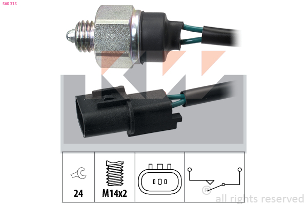 KW Achteruitrijlichtschakelaar 560 315