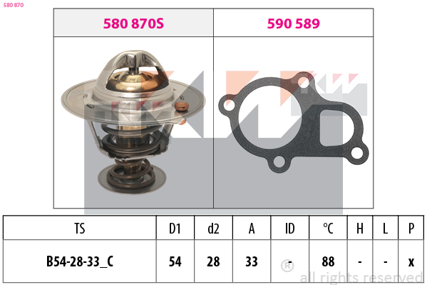 KW Thermostaat 580 870