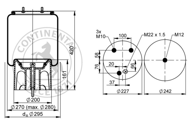 Contitech Air Spring Veerbalg 792 N P05