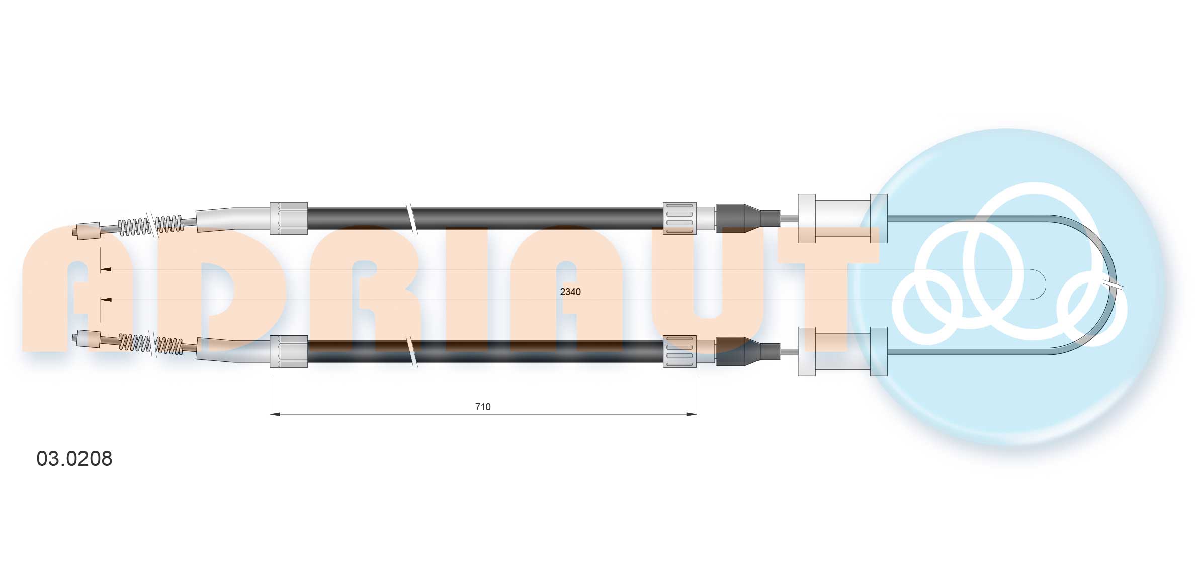 Adriauto Handremkabel 03.0208