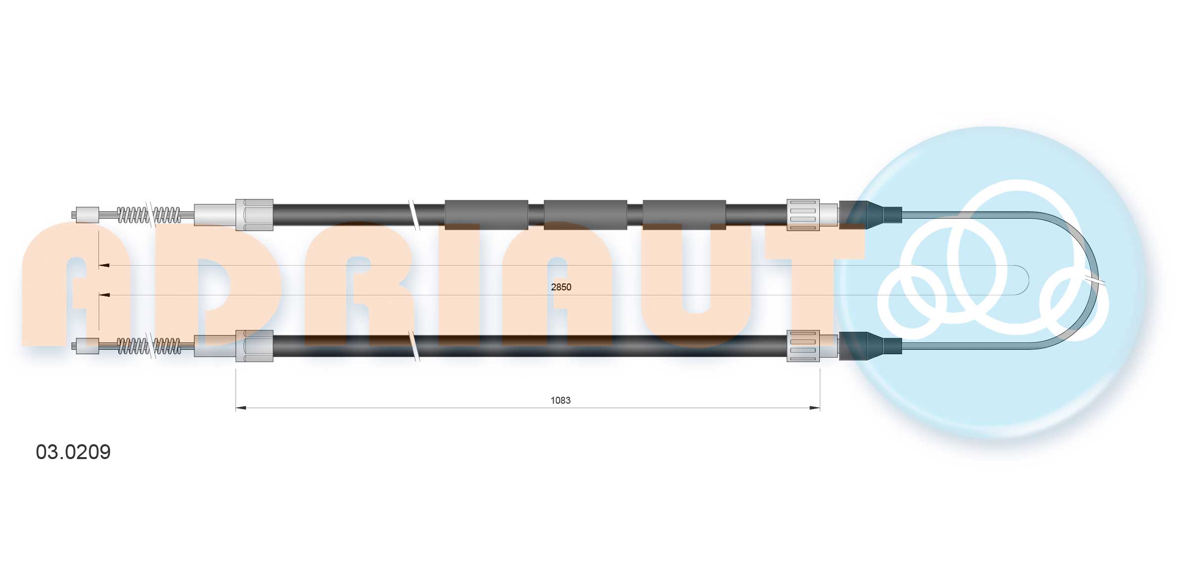 Adriauto Handremkabel 03.0209