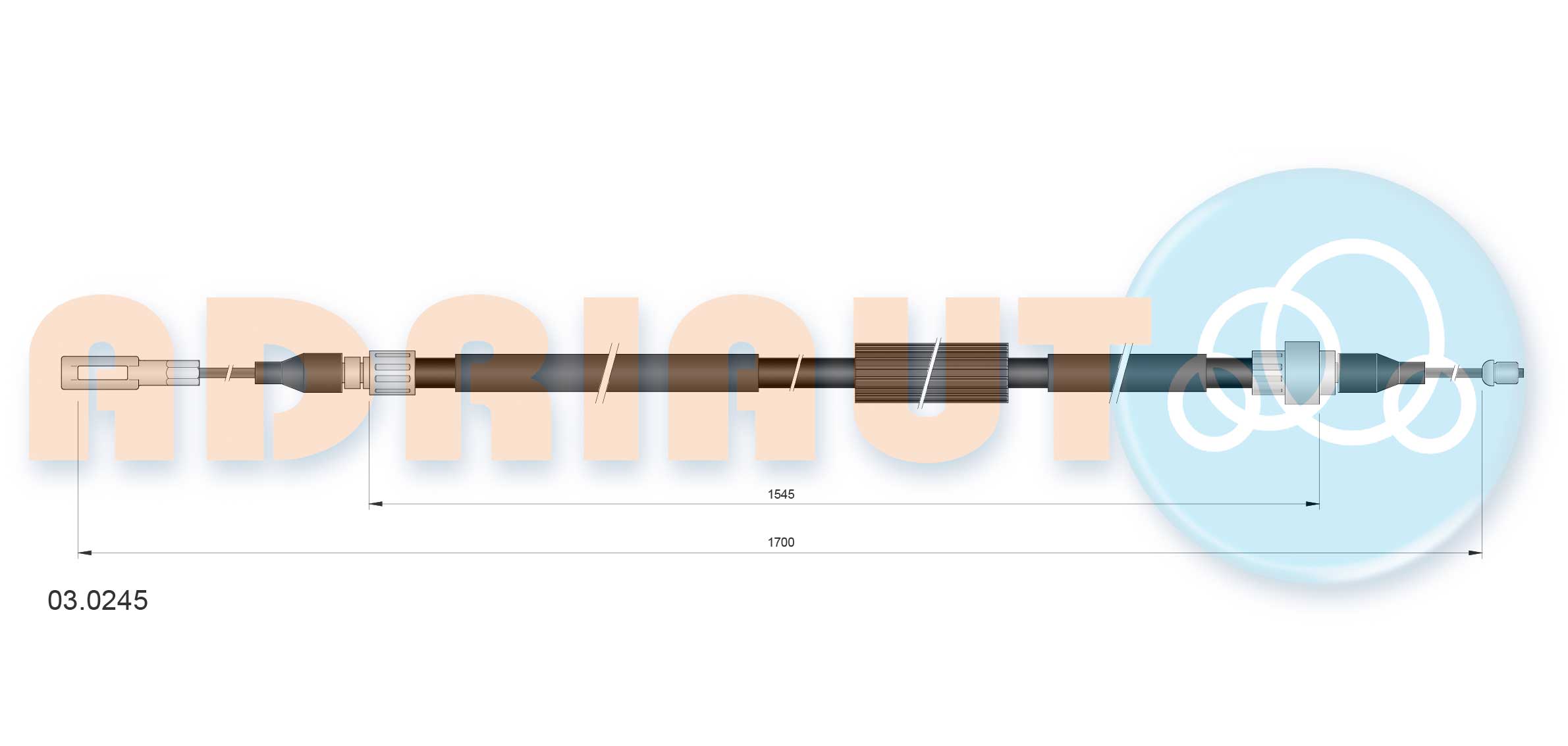 Adriauto Handremkabel 03.0245