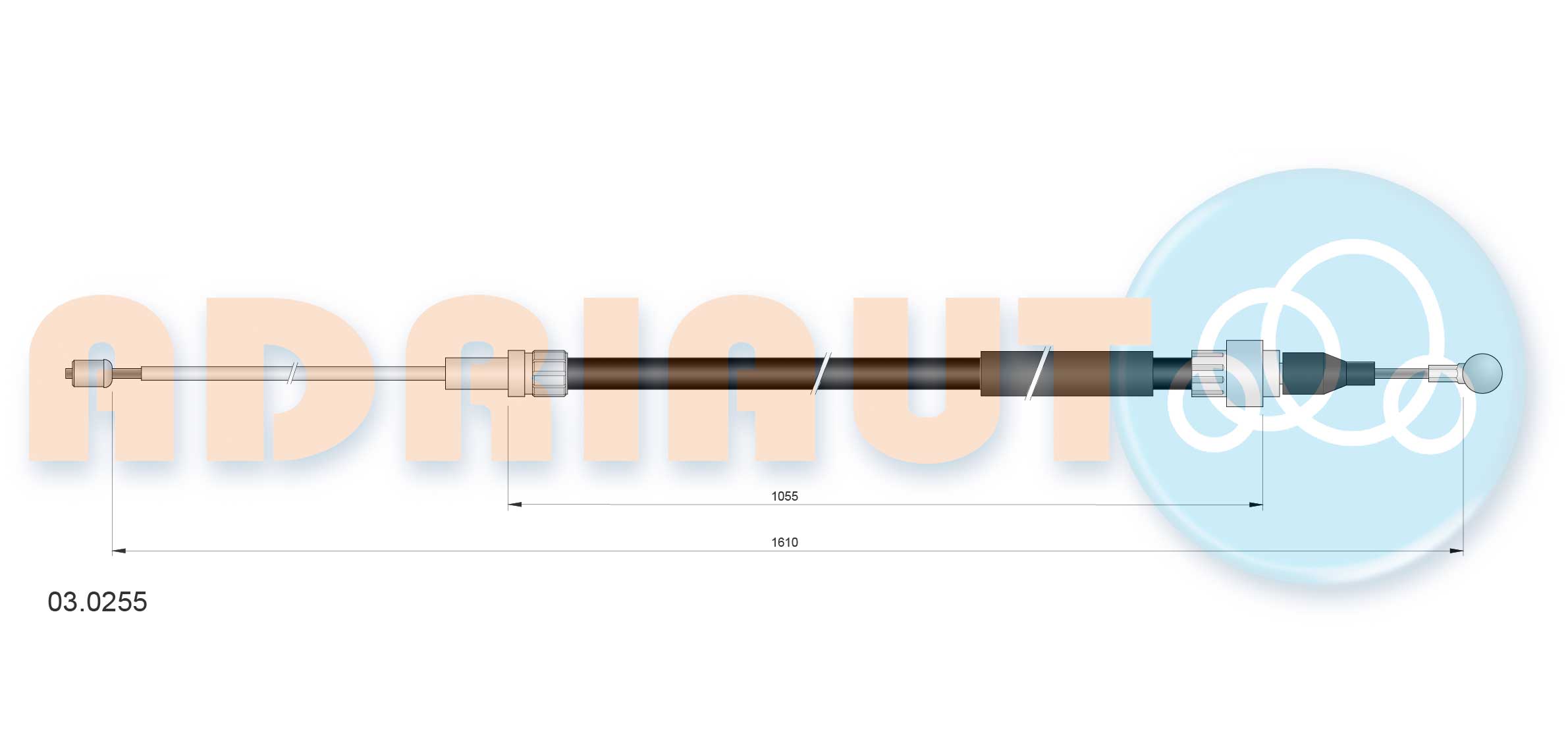 Adriauto Handremkabel 03.0255