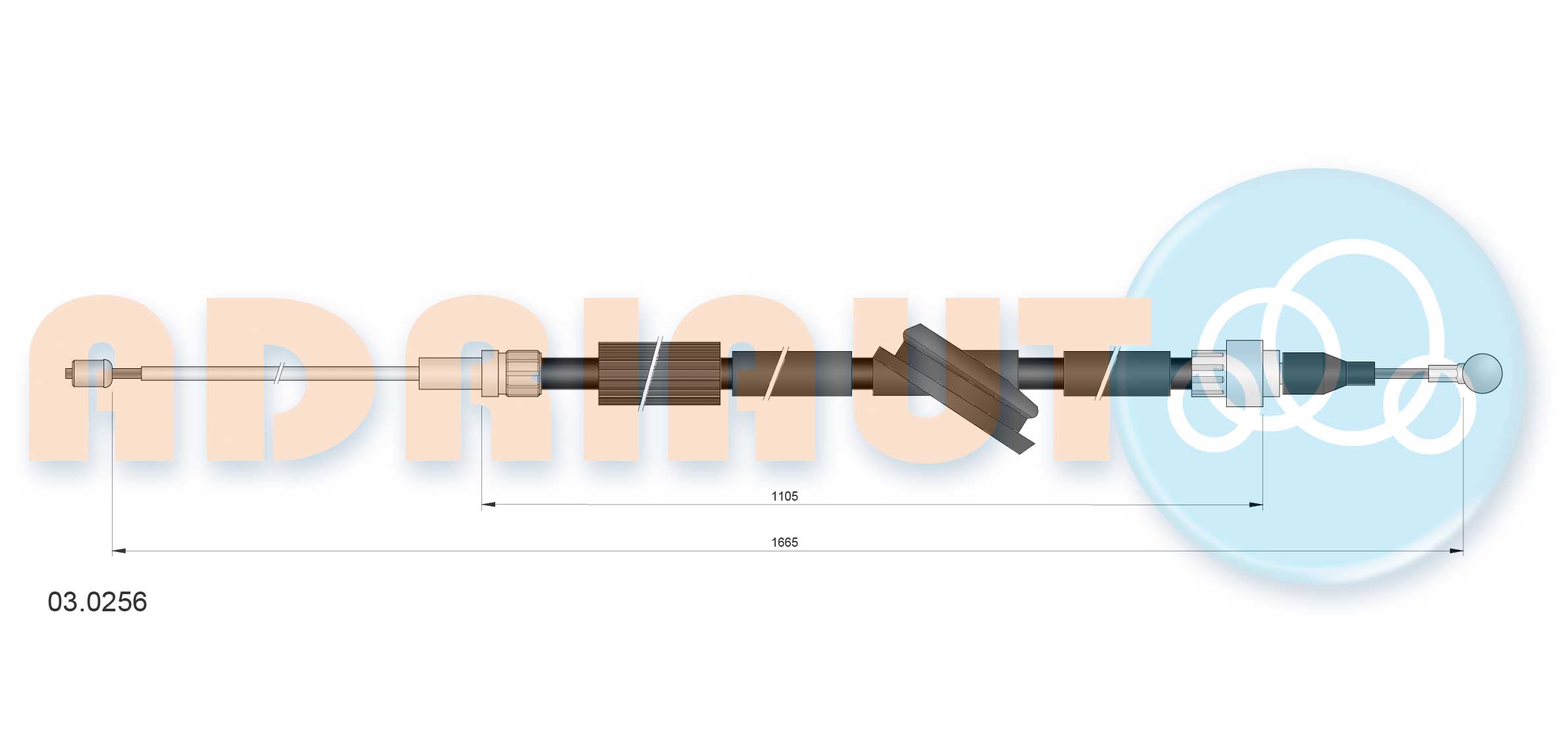 Adriauto Handremkabel 03.0256
