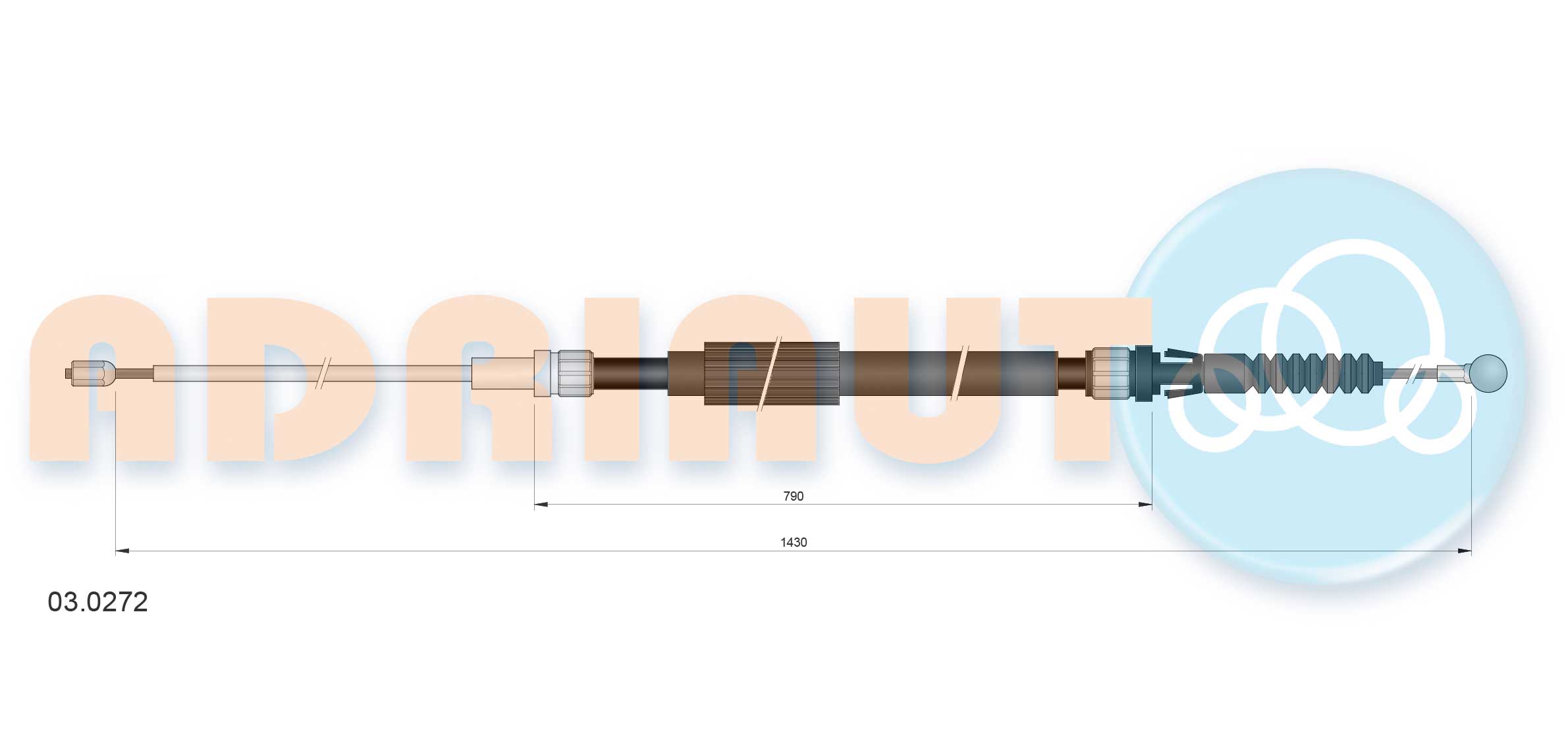 Adriauto Handremkabel 03.0272