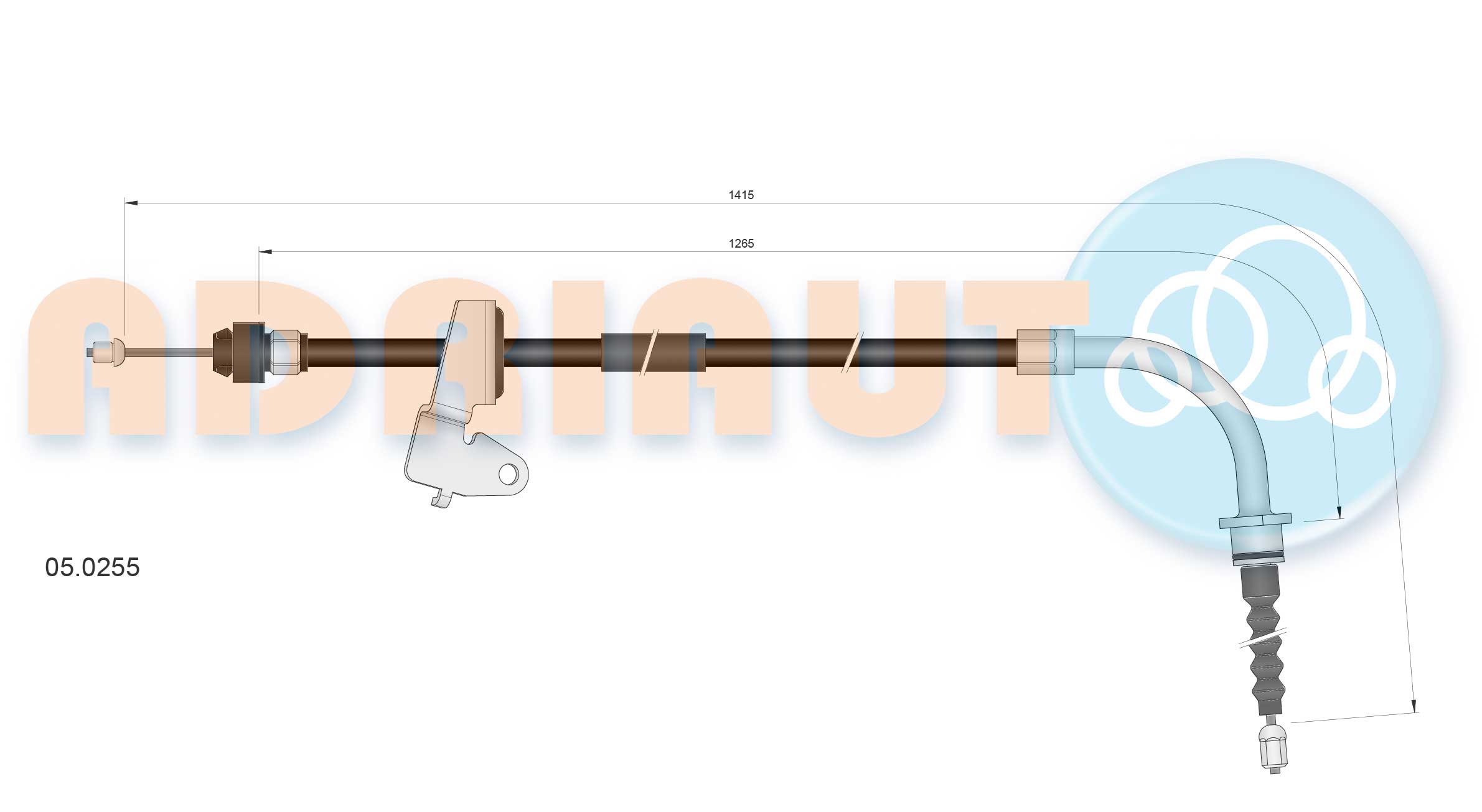 Adriauto Handremkabel 05.0255