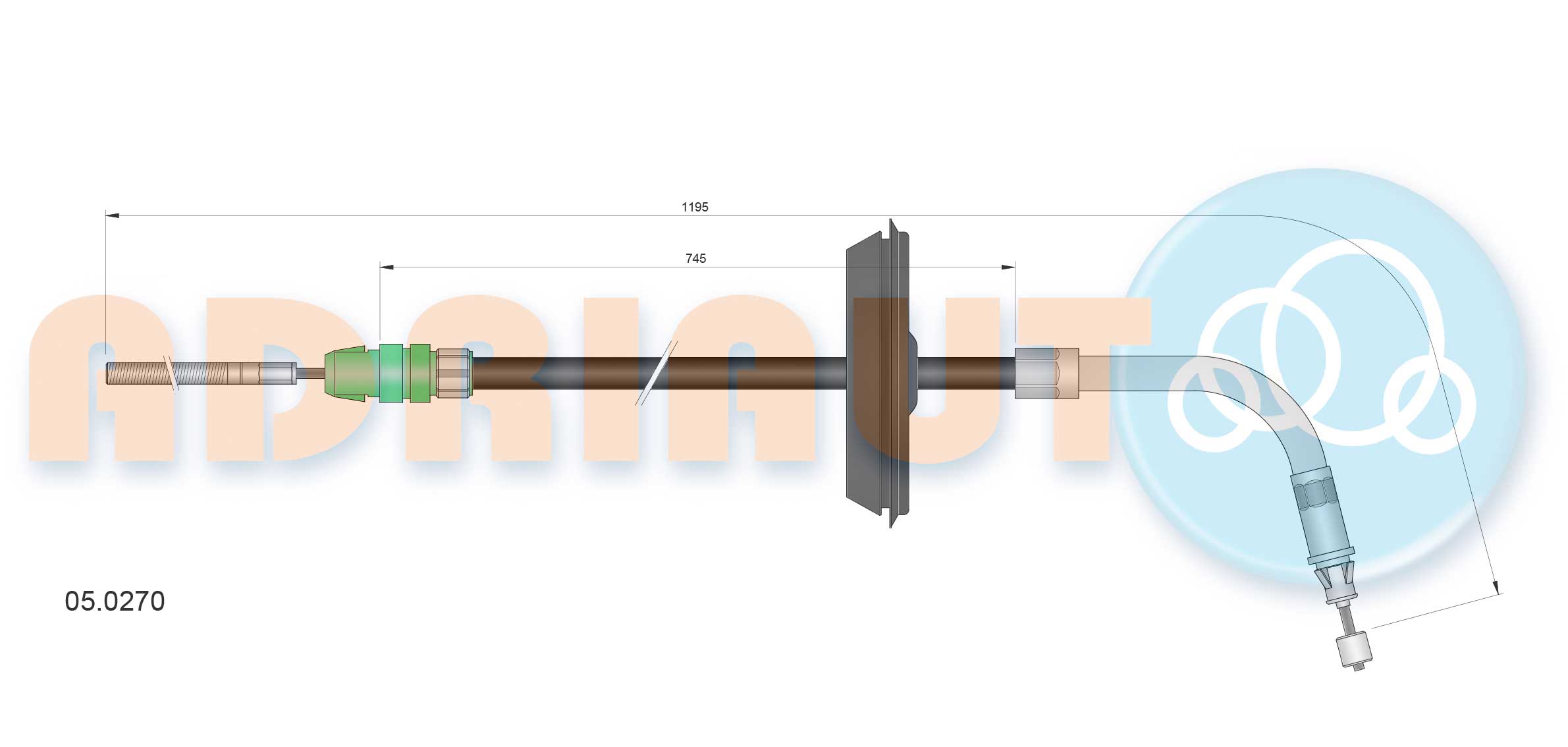 Adriauto Handremkabel 05.0270