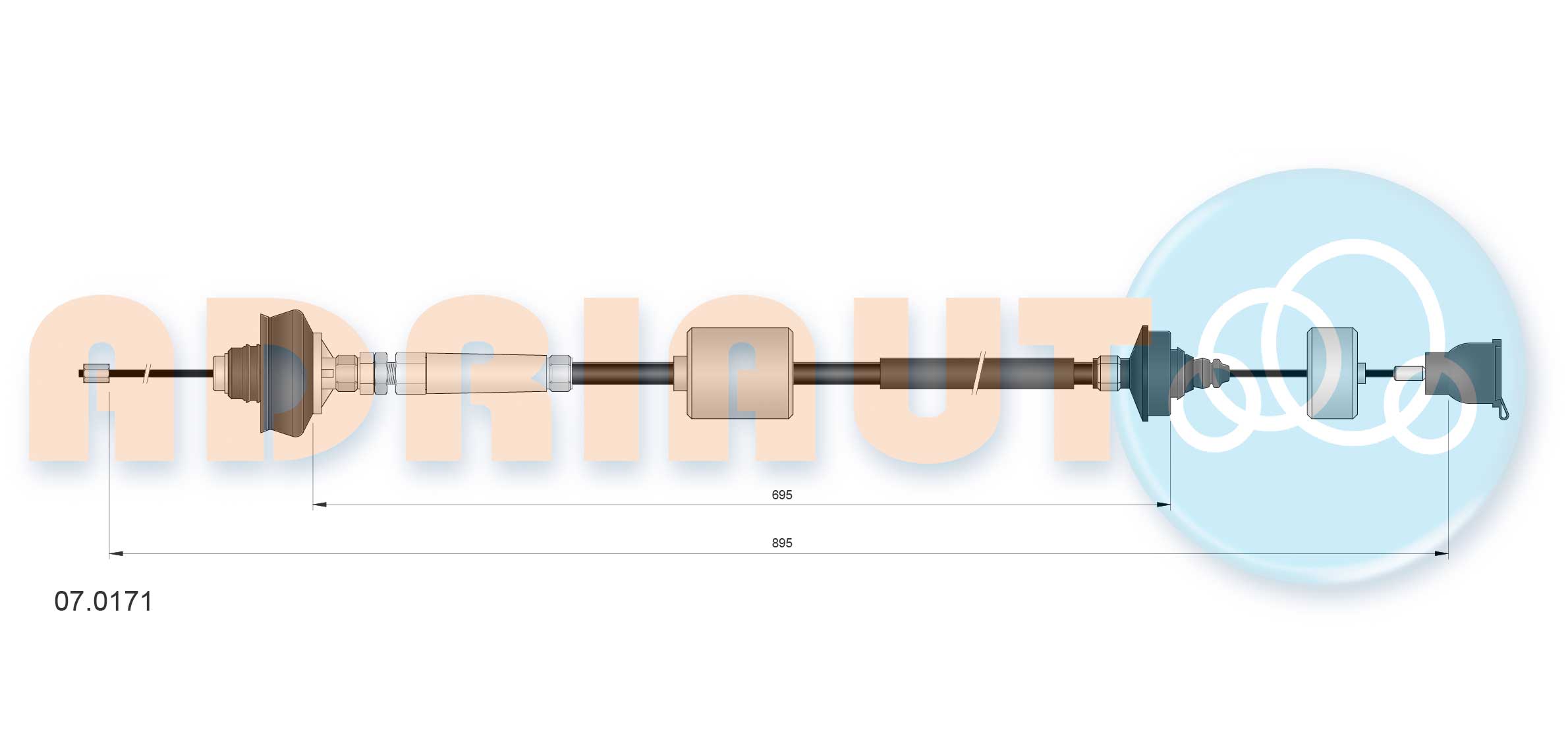 Adriauto Koppelingskabel 07.0171