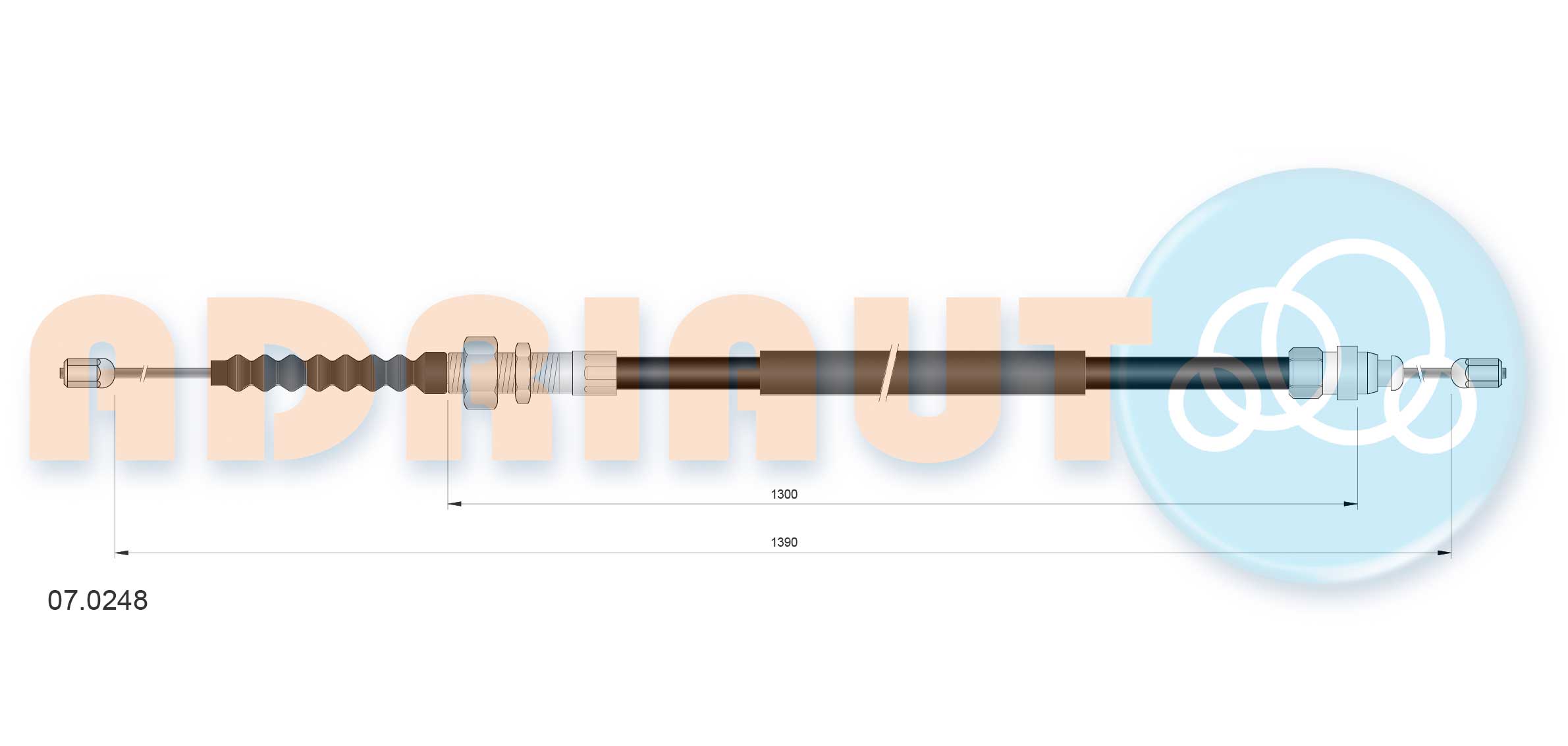 Adriauto Handremkabel 07.0248