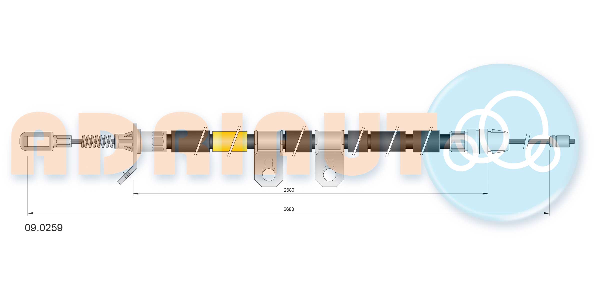 Adriauto Handremkabel 09.0259