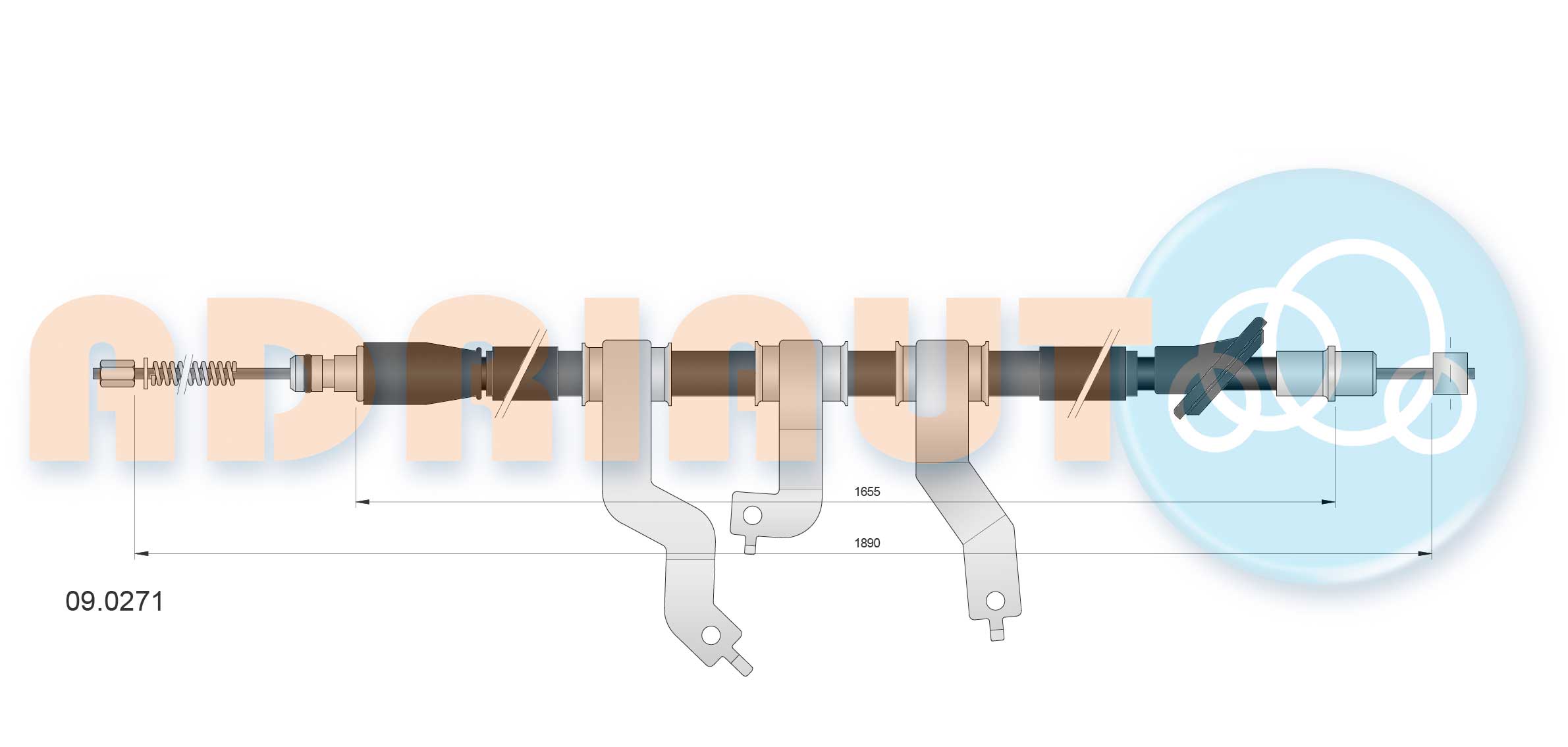 Adriauto Handremkabel 09.0271