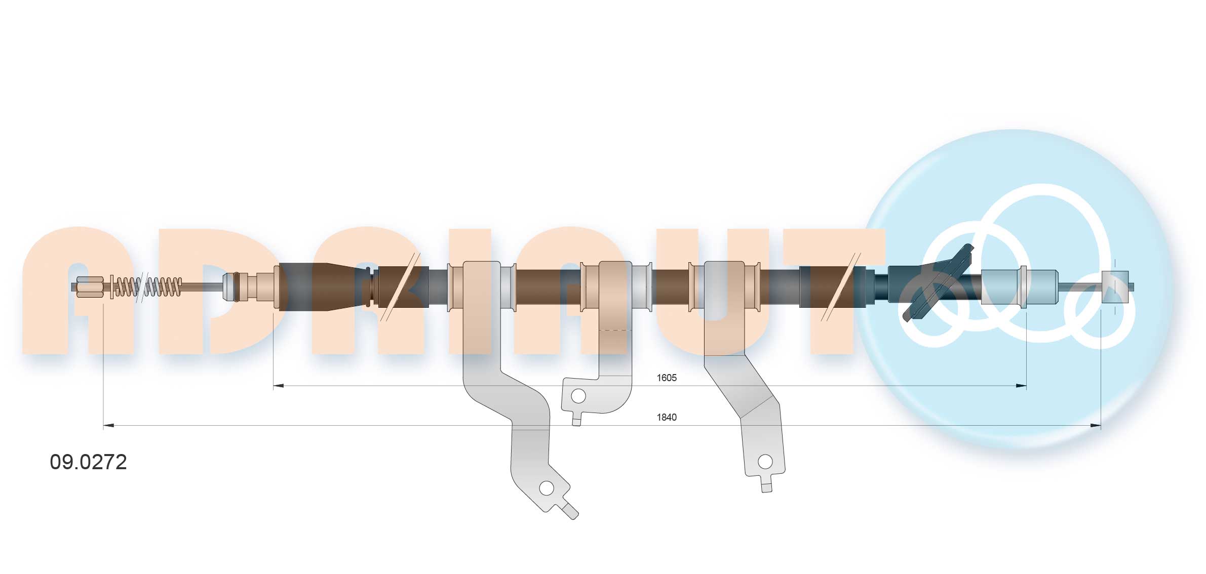 Adriauto Handremkabel 09.0272