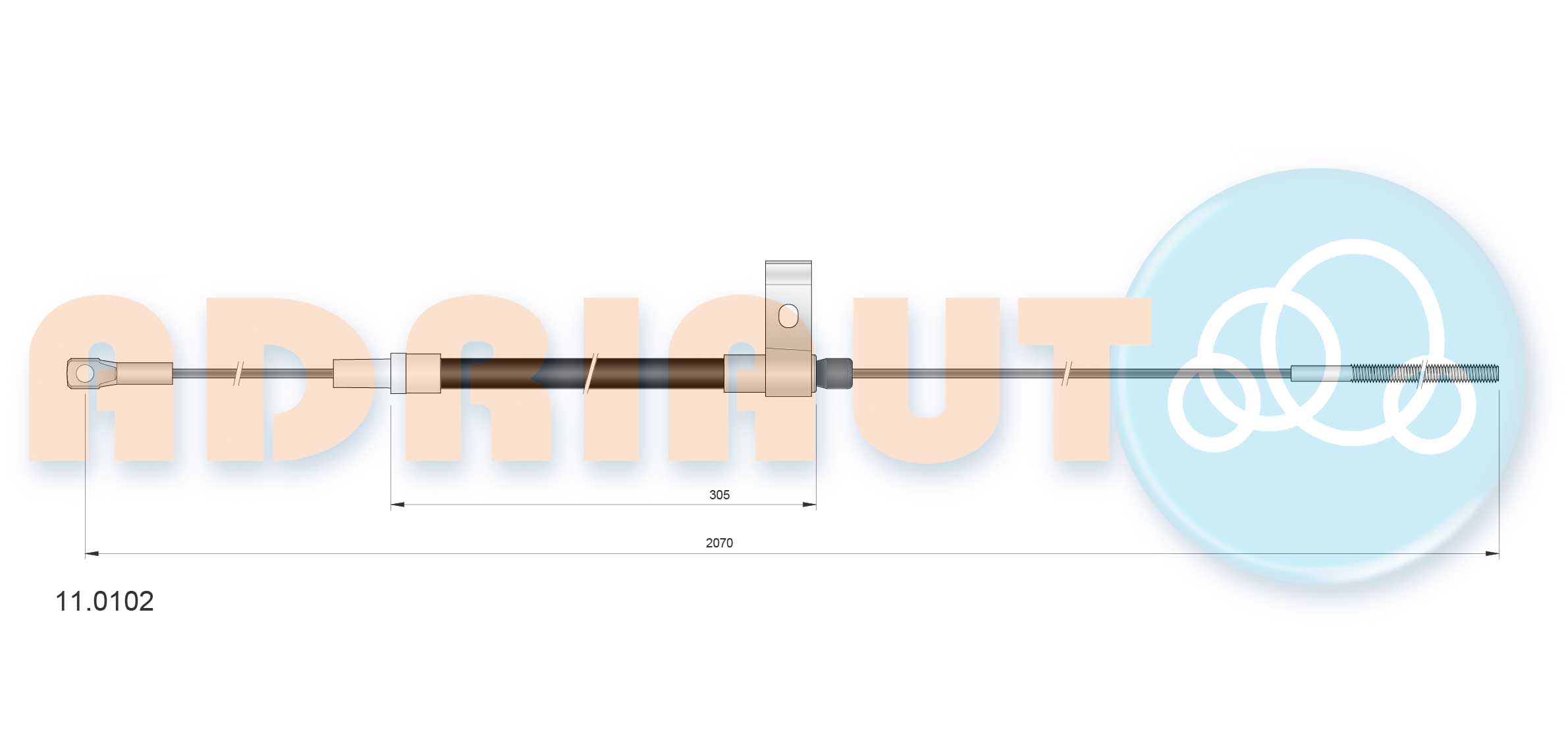 Adriauto Koppelingskabel 11.0102