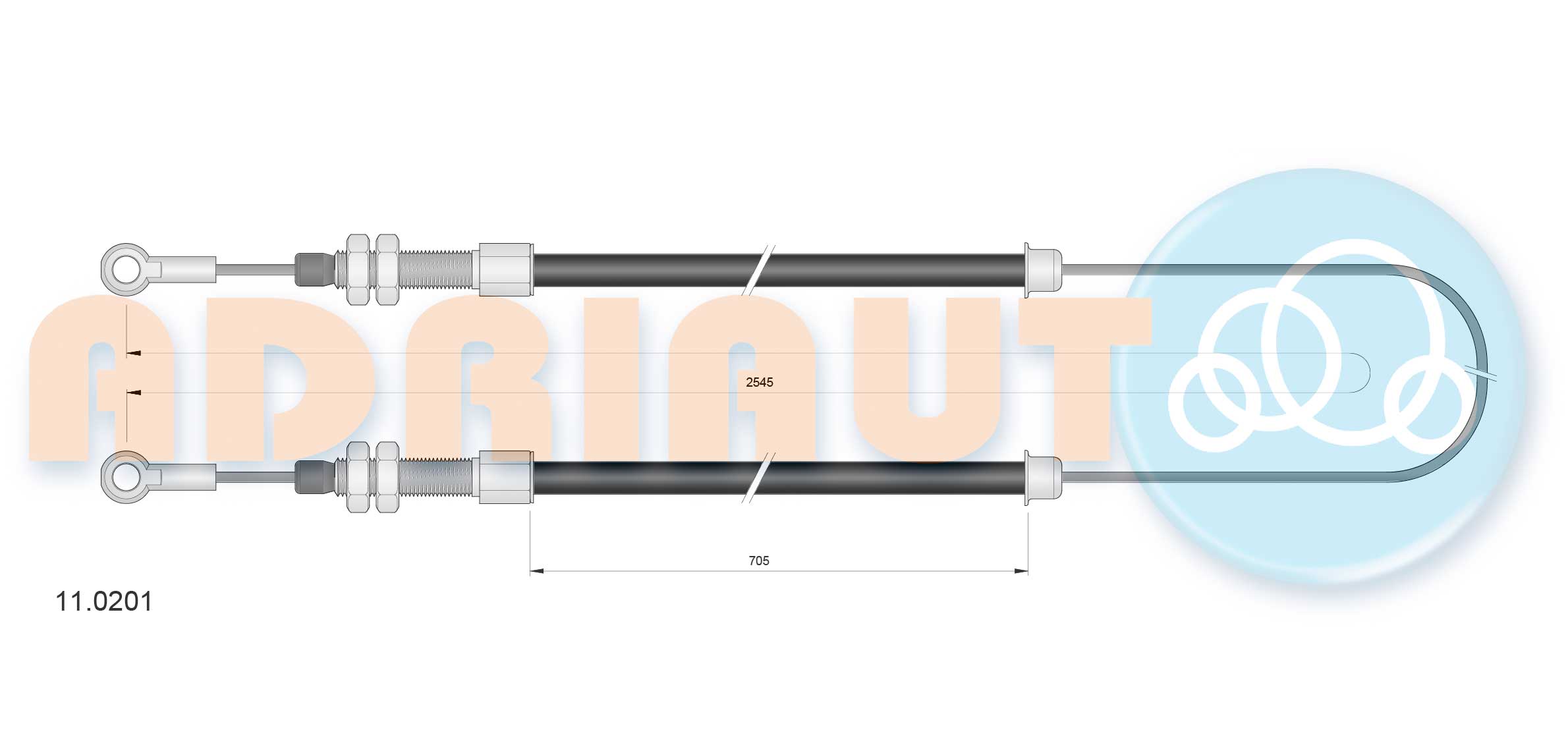 Adriauto Handremkabel 11.0201