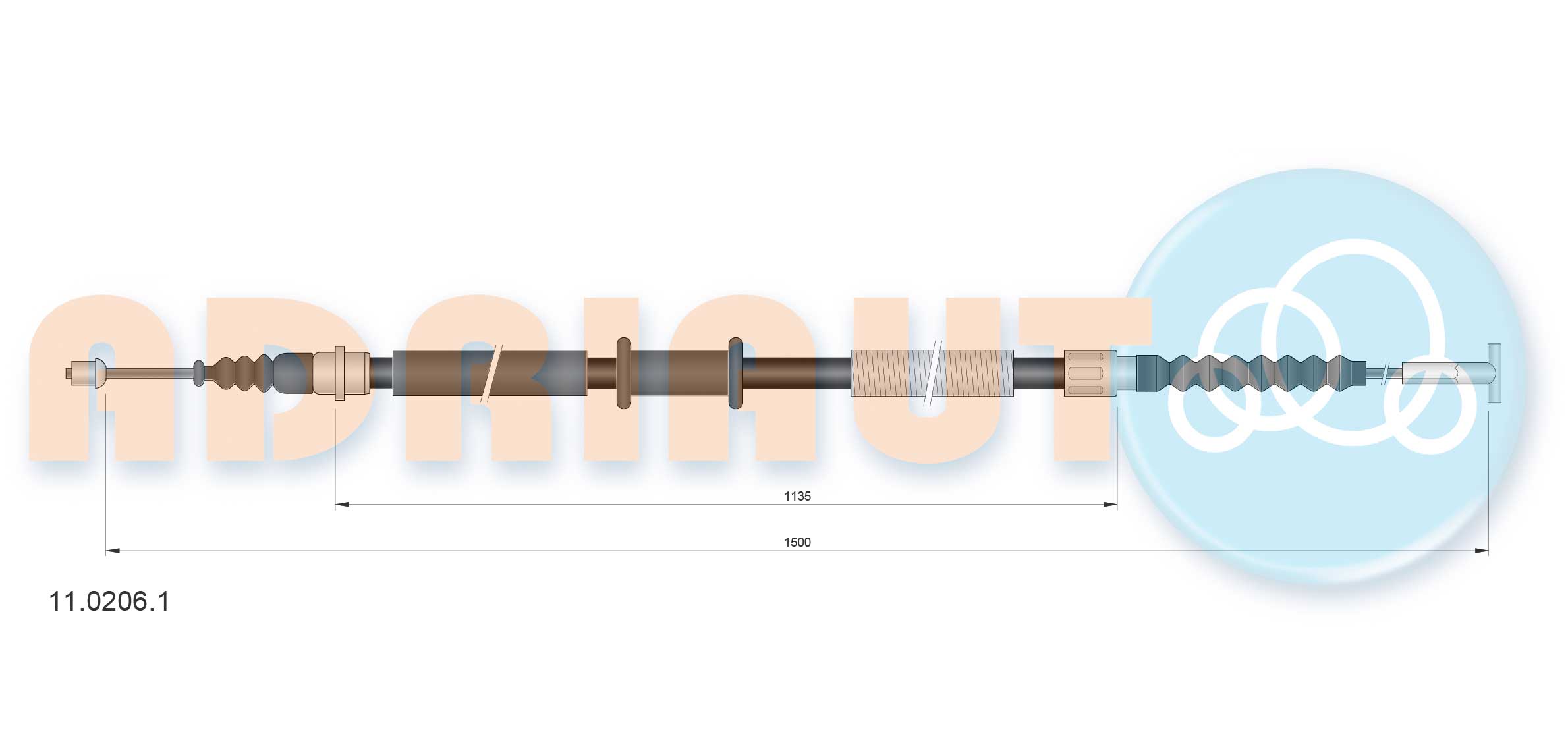 Adriauto Handremkabel 11.0206.1