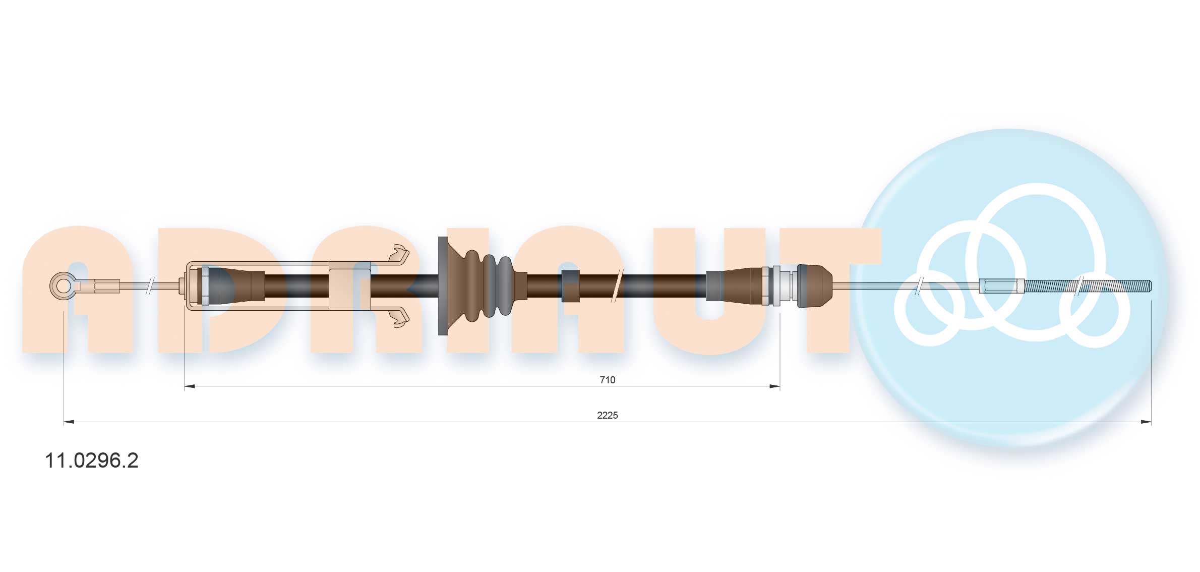 Adriauto Handremkabel 11.0296.2