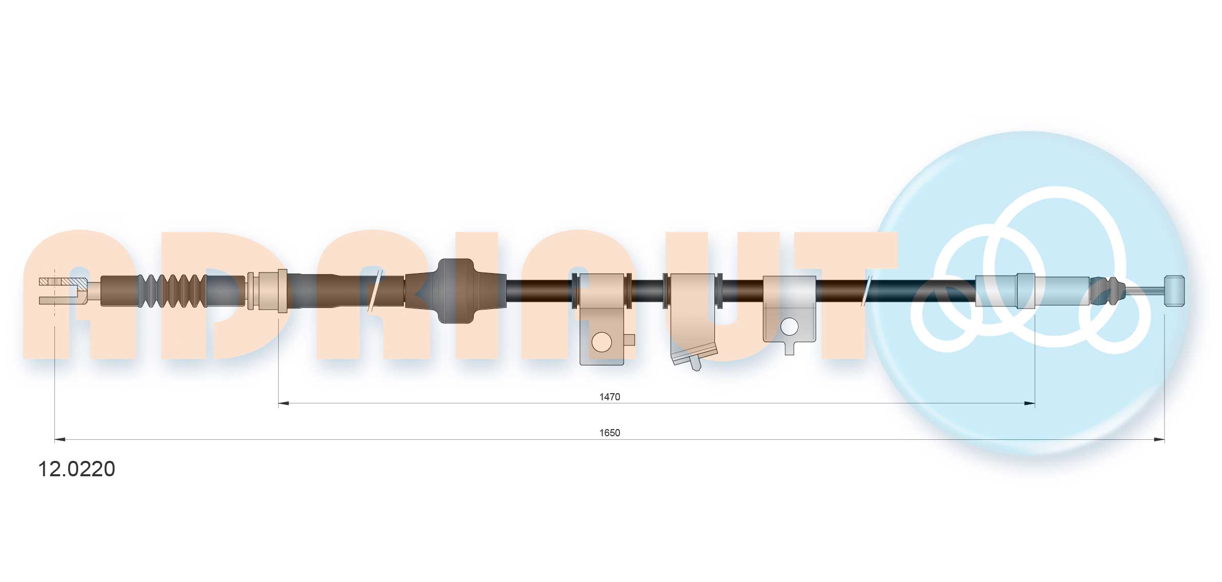Adriauto Handremkabel 12.0220