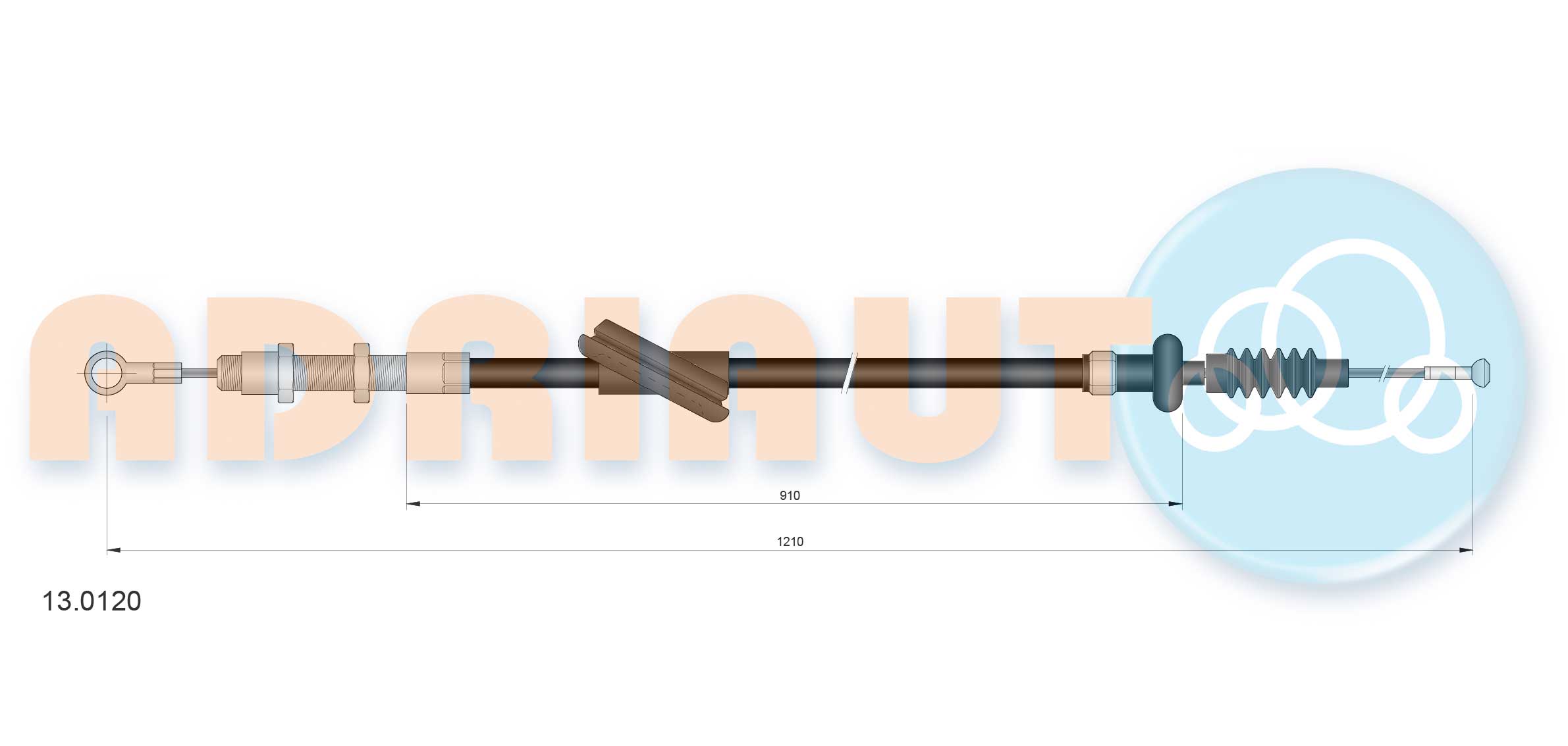 Adriauto Koppelingskabel 13.0120
