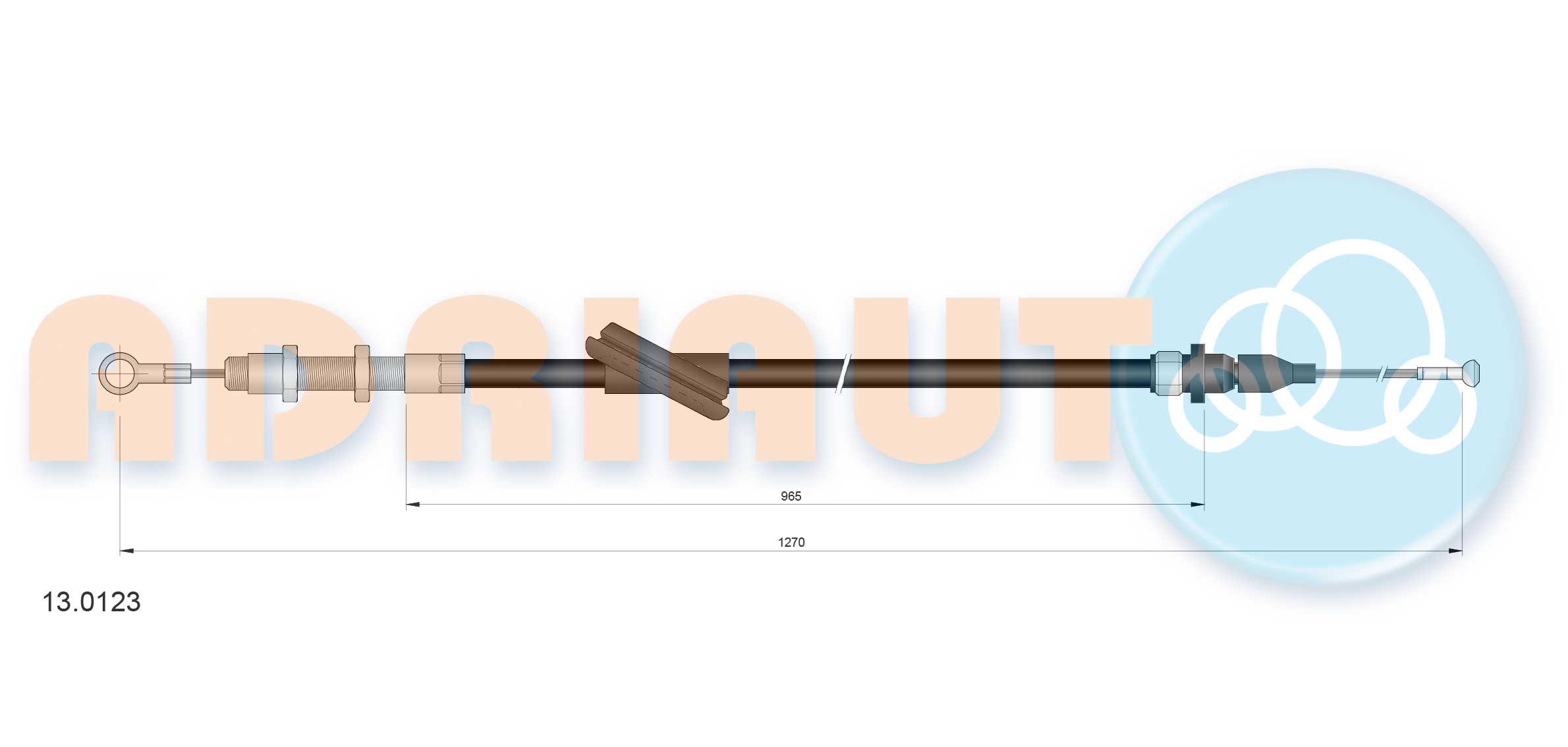 Adriauto Koppelingskabel 13.0123