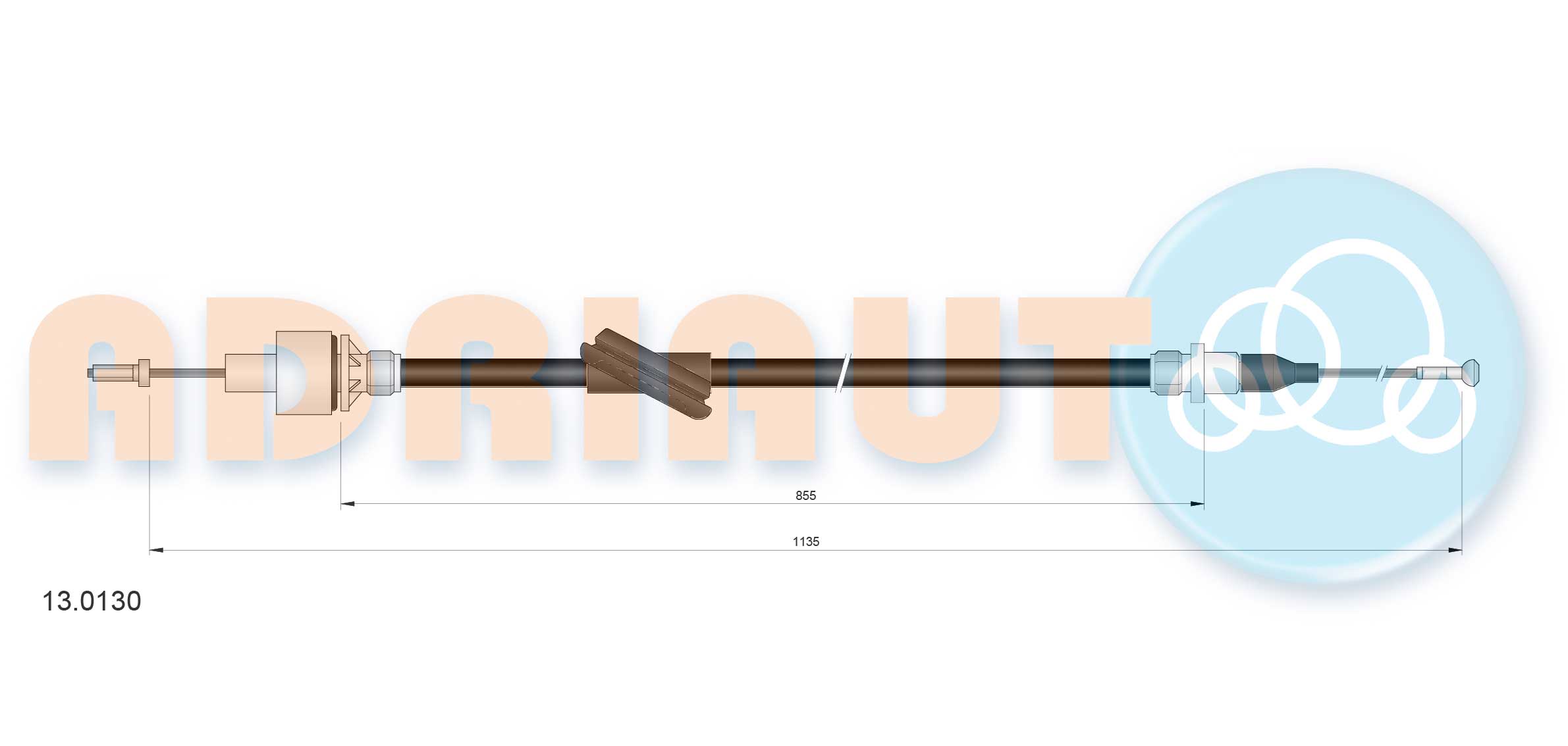 Adriauto Koppelingskabel 13.0130