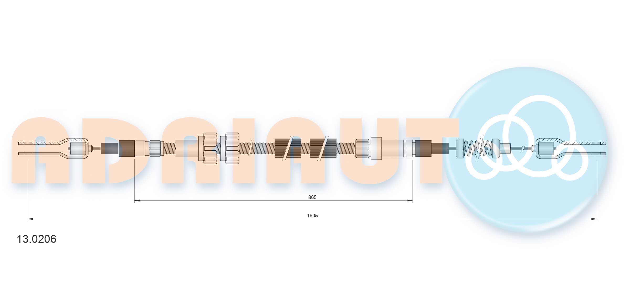 Adriauto Handremkabel 13.0206