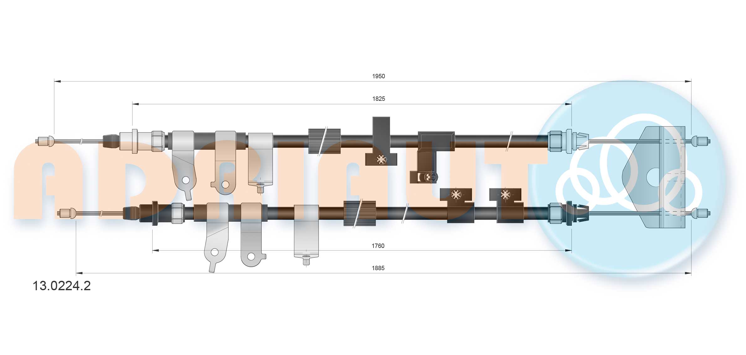 Adriauto Handremkabel 13.0224.2