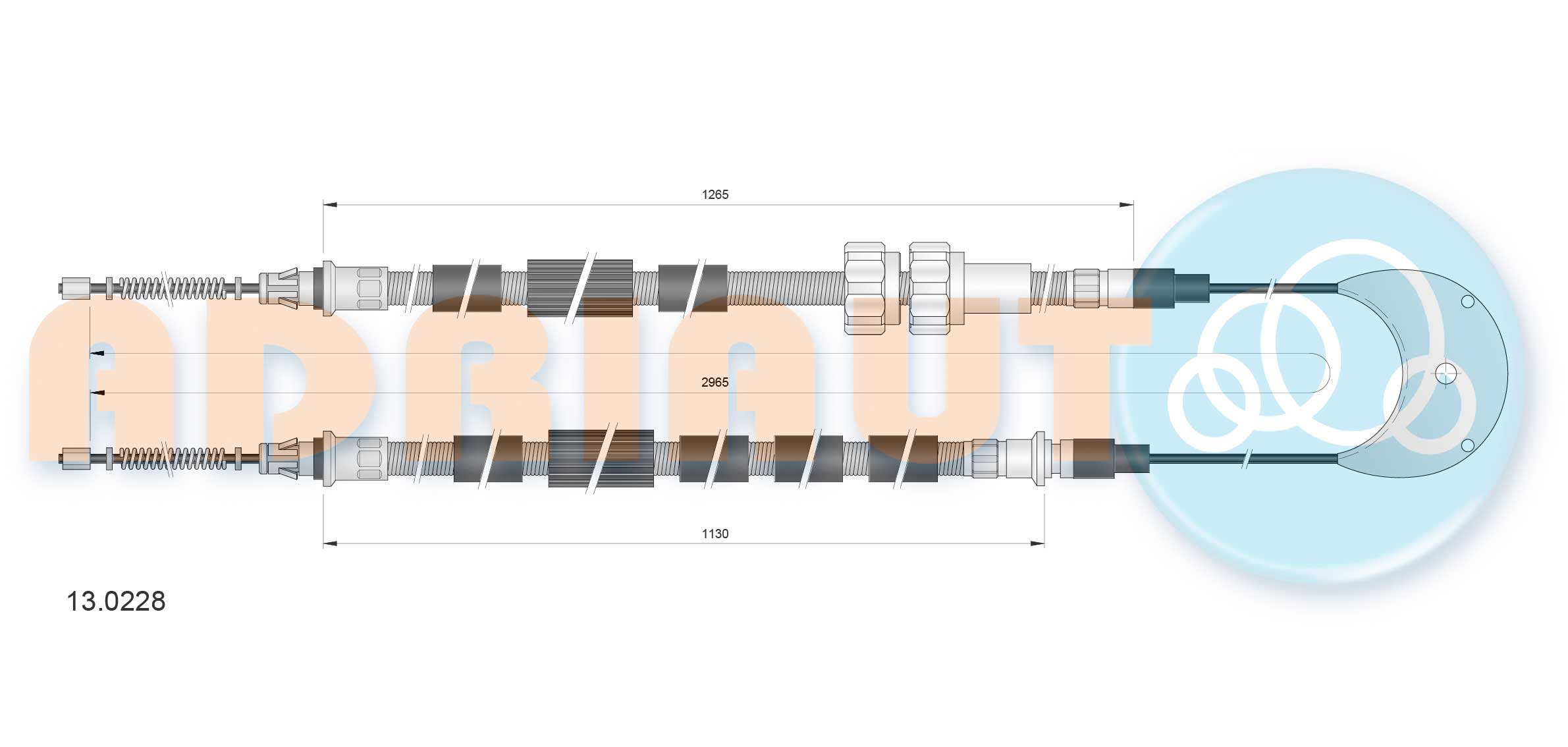 Adriauto Handremkabel 13.0228