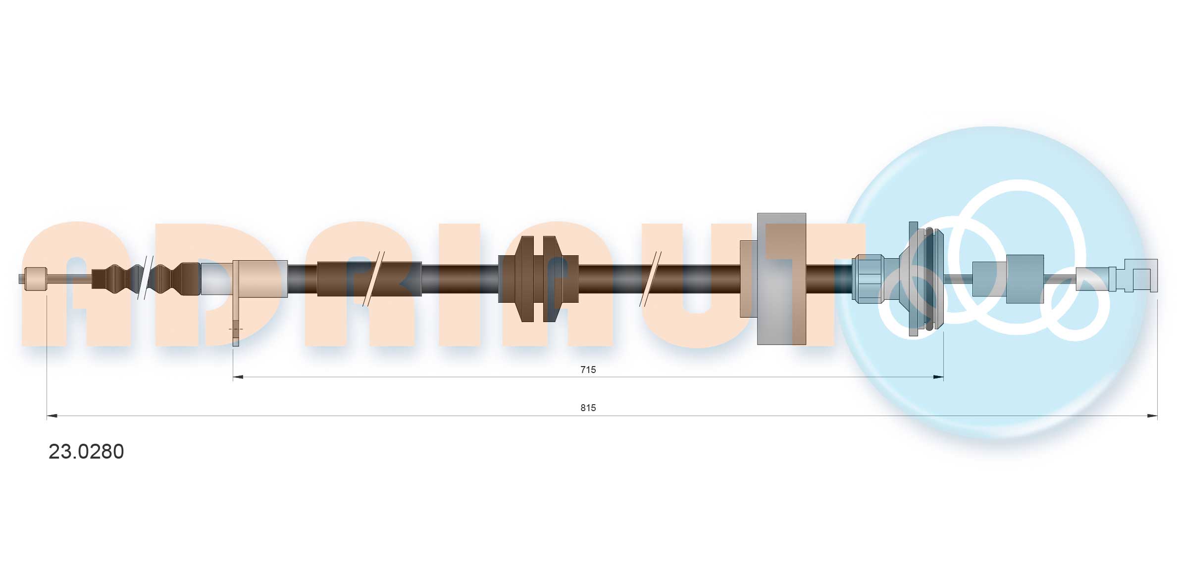 Adriauto Handremkabel 23.0280