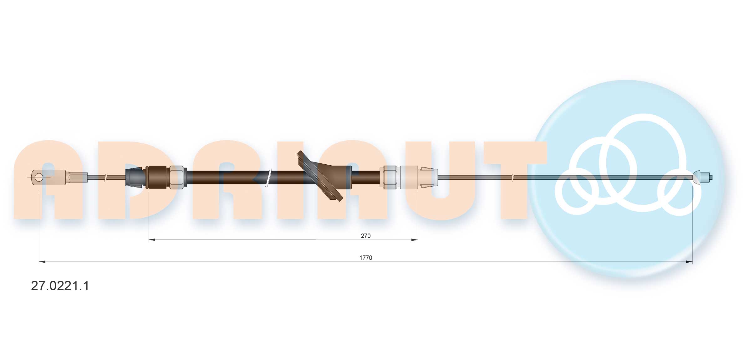 Adriauto Handremkabel 27.0221.1