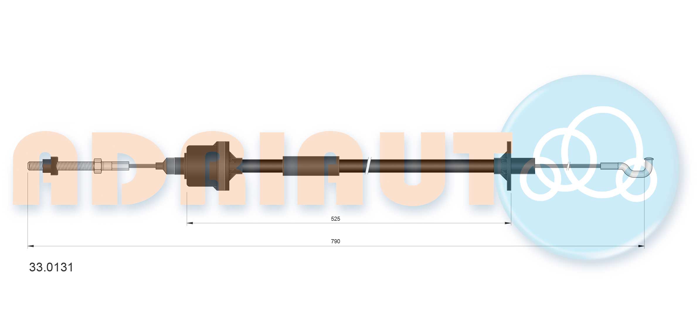 Adriauto Koppelingskabel 33.0131