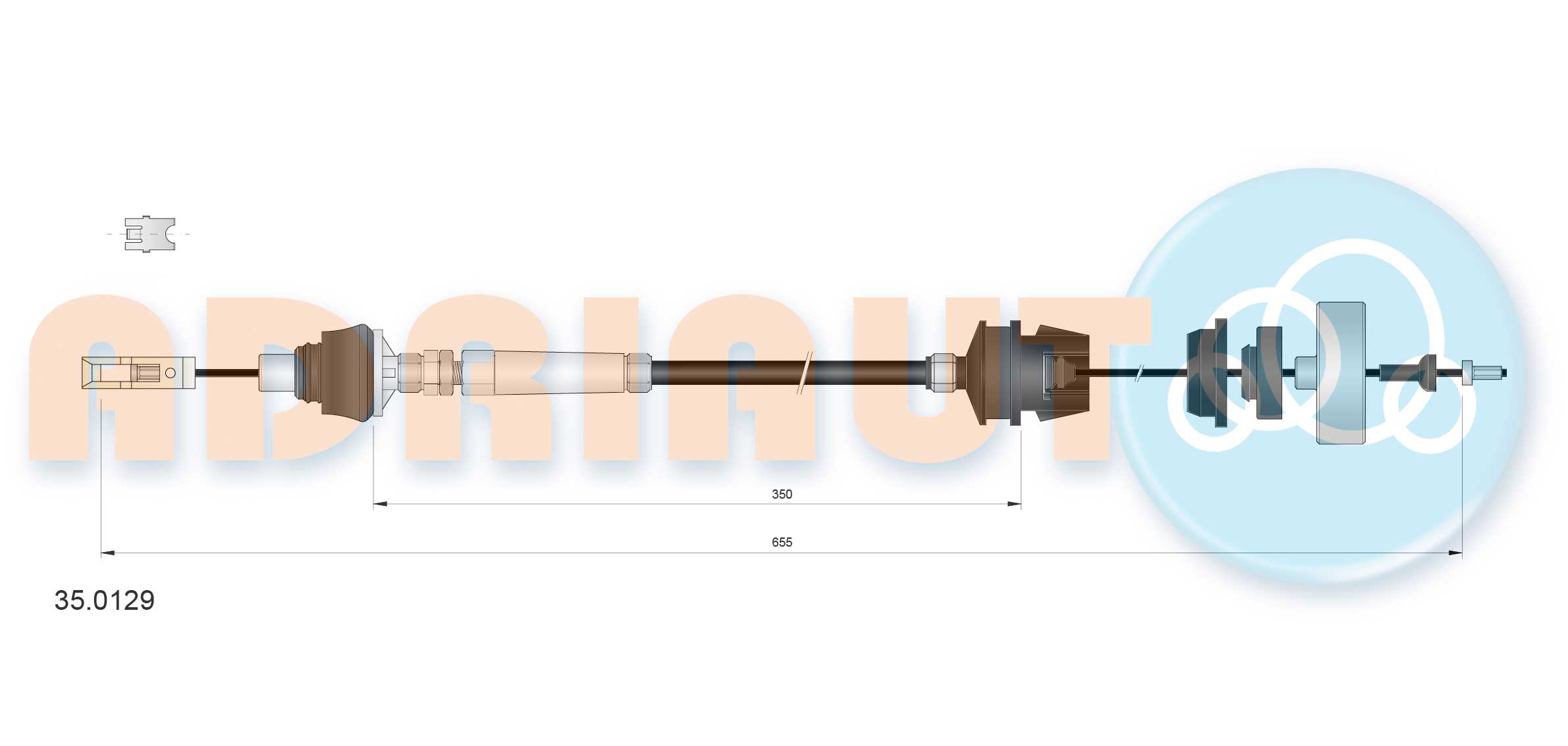 Adriauto Koppelingskabel 35.0129
