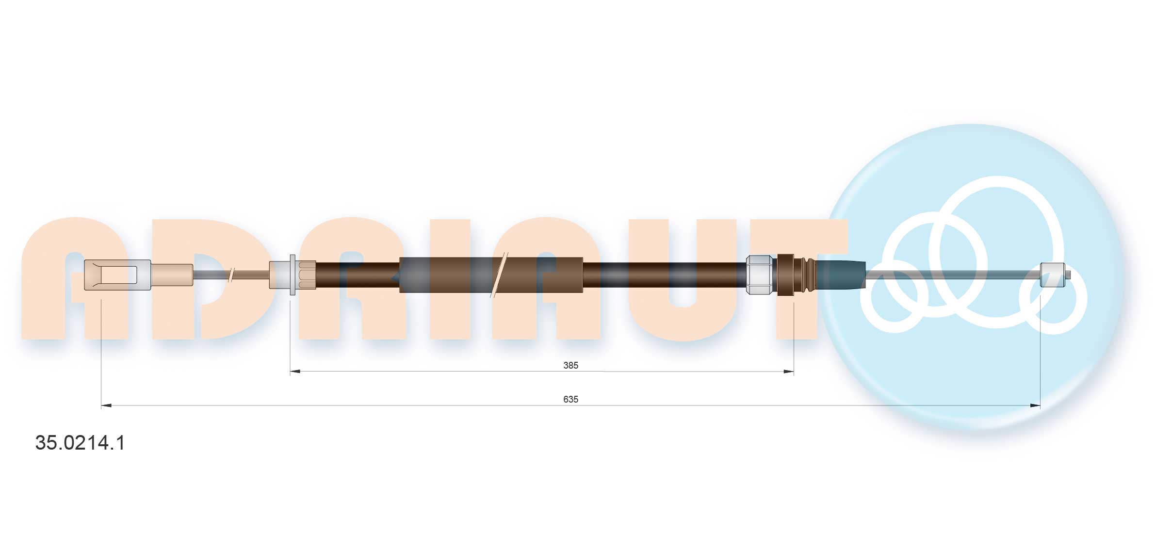 Adriauto Handremkabel 35.0214.1