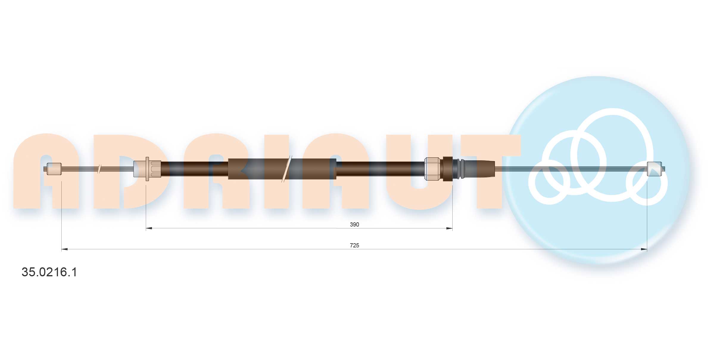 Adriauto Handremkabel 35.0216.1