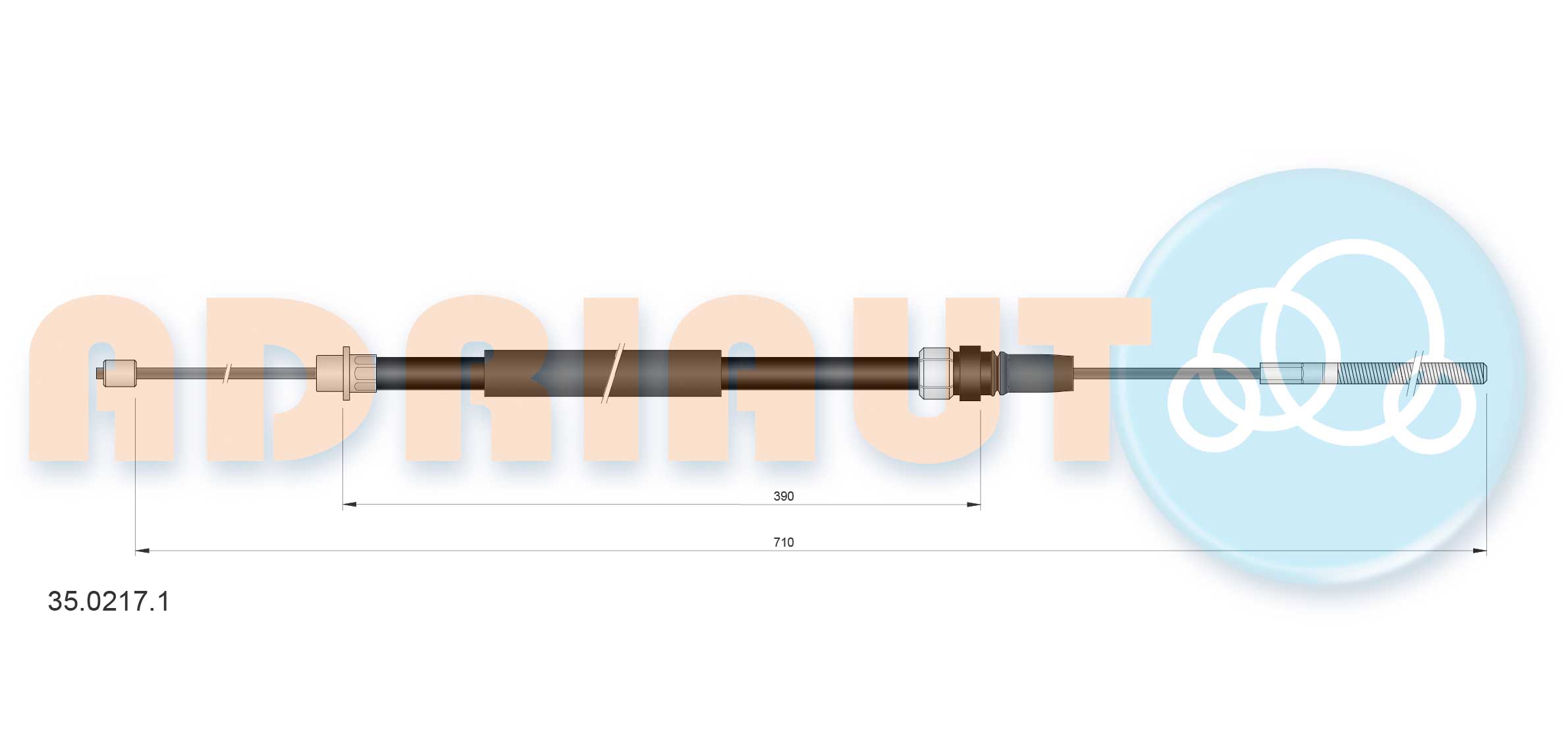 Adriauto Handremkabel 35.0217.1