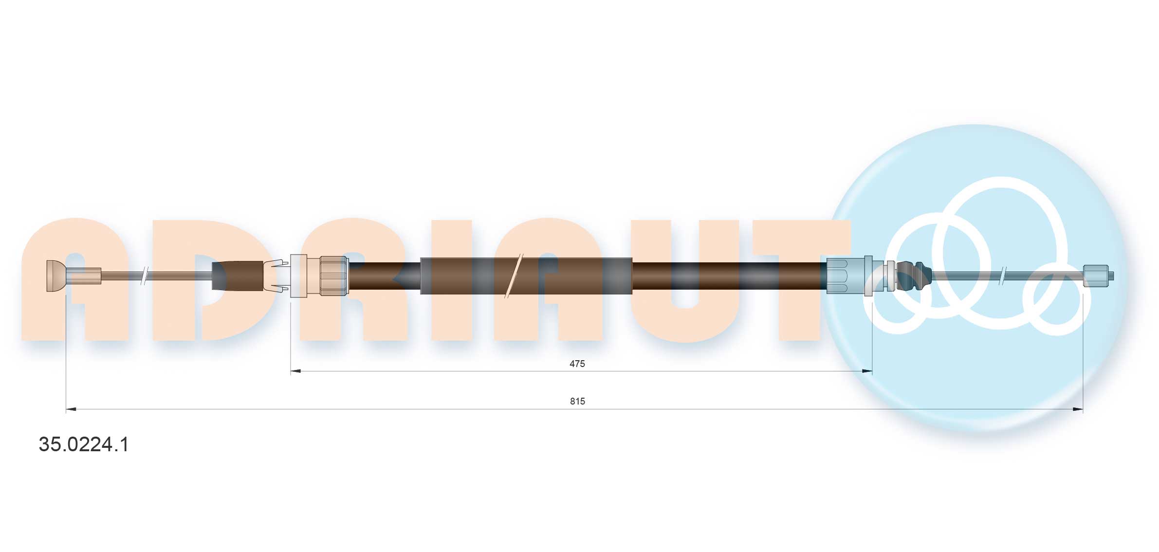 Adriauto Handremkabel 35.0224.1