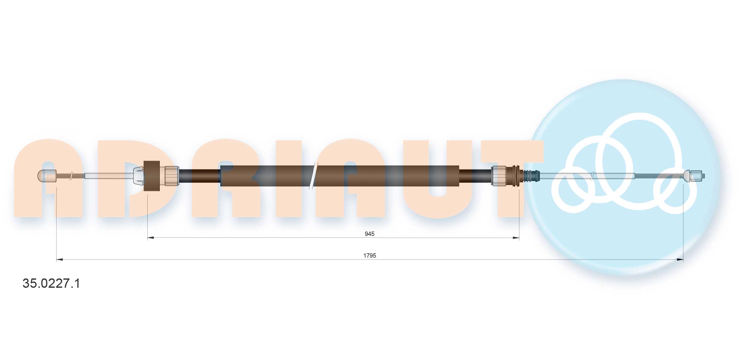 Adriauto Handremkabel 35.0227.1