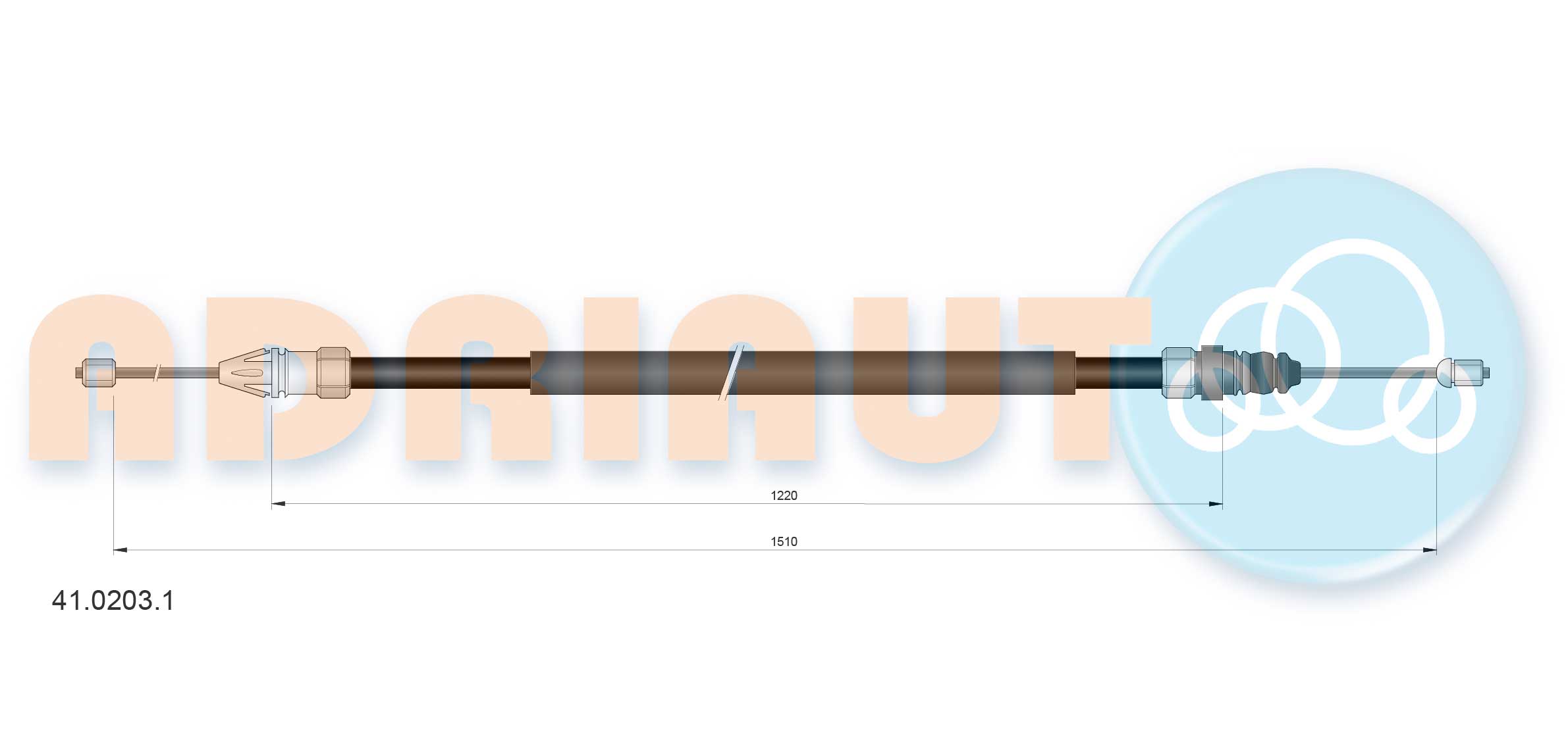 Adriauto Handremkabel 41.0203.1