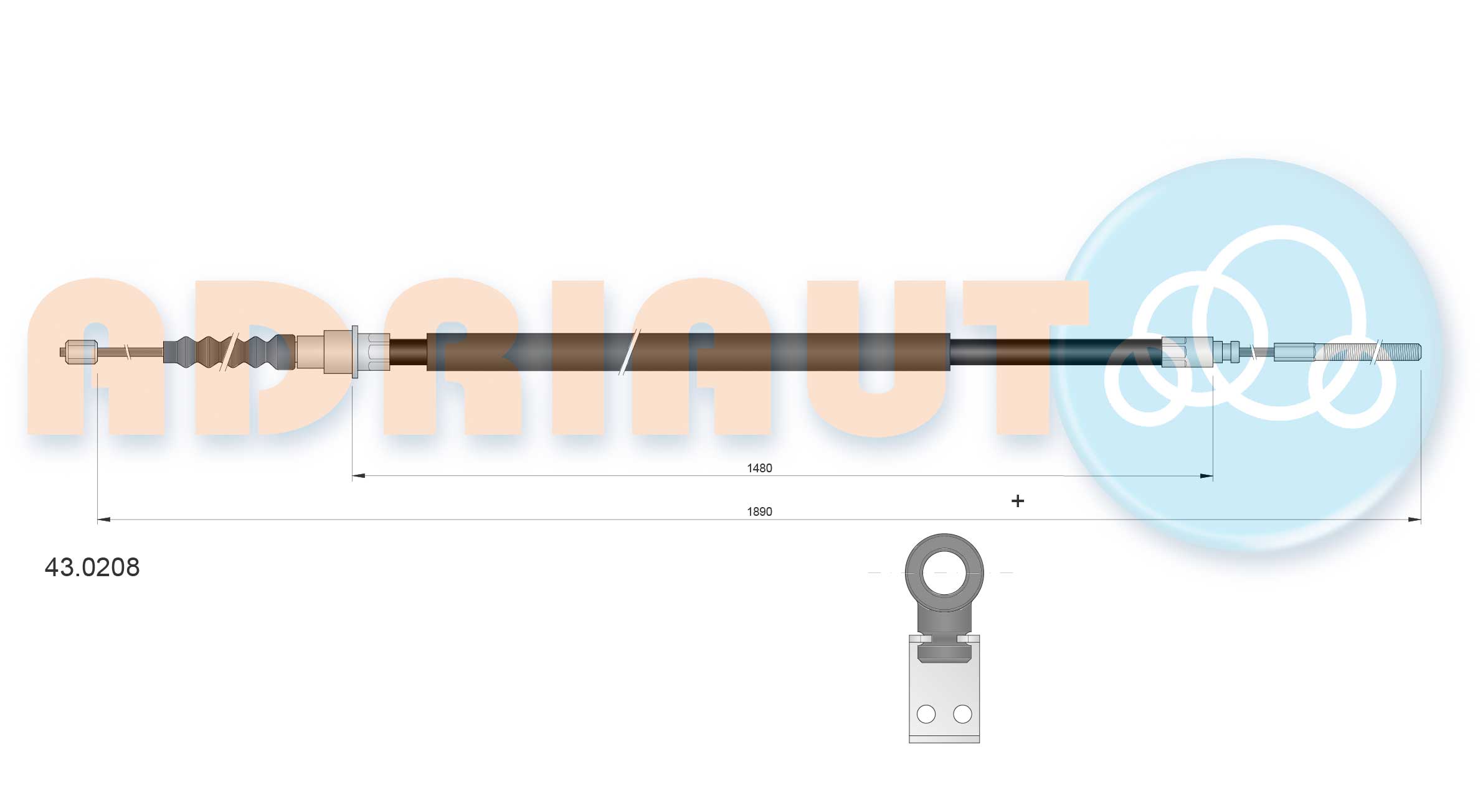 Adriauto Handremkabel 43.0208