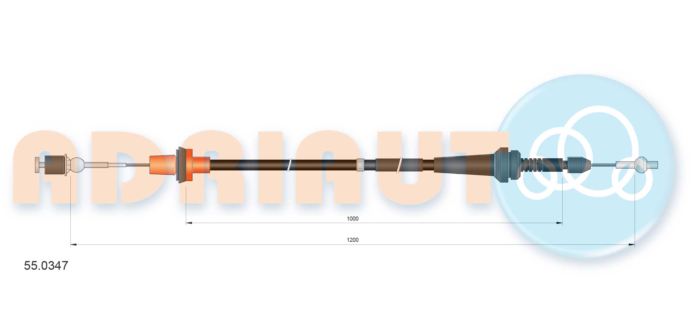 Adriauto Gaskabel 55.0347