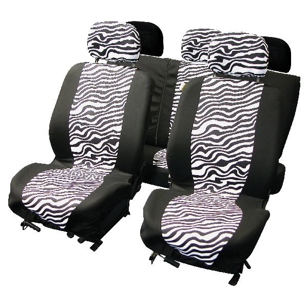 Carpoint Stoelhoesset 9-delig 'zebra' airbag 10120