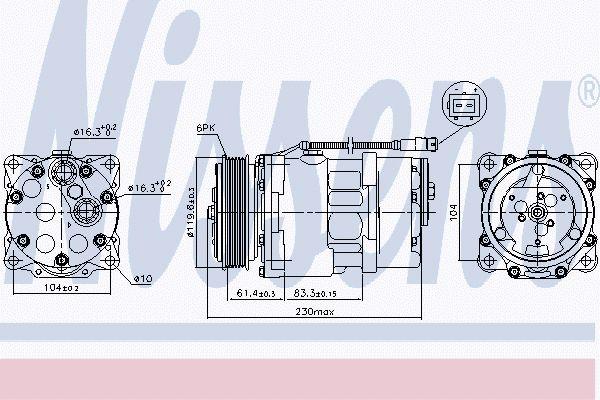 Nissens Airco compressor 89055