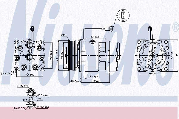 Nissens Airco compressor 89083
