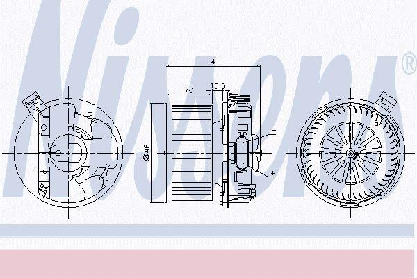 Nissens Kachelventilatormotor-/wiel 87209