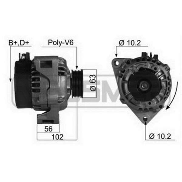 Huismerk Alternator/Dynamo 210096A