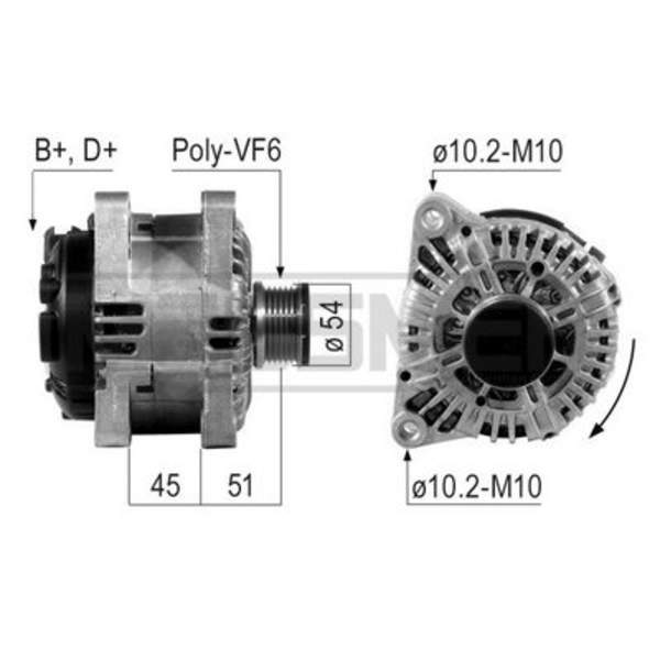 Huismerk Alternator/Dynamo 210243A