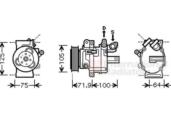 Van Wezel Airco compressor 4000K317