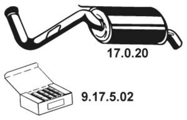 Eberspacher Achterdemper 17.0.20