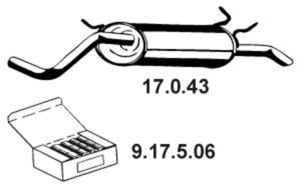 Eberspacher Achterdemper 17.0.43