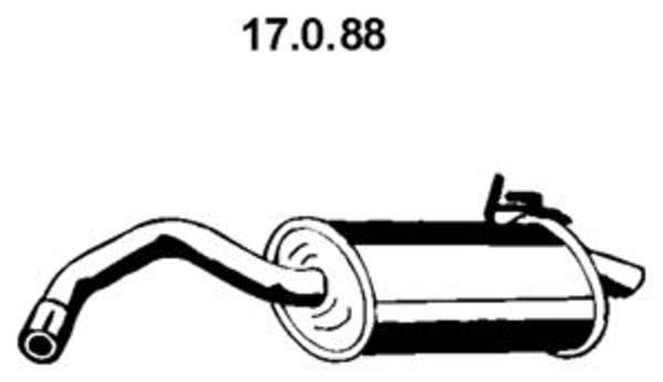 Eberspacher Achterdemper 17.0.88