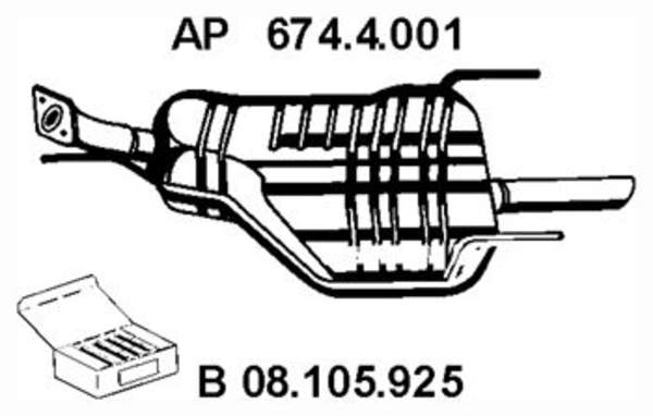 Eberspacher Achterdemper 674.4.001